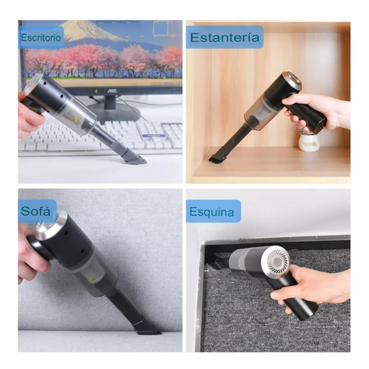 Aspiradora Portátil Recargable 60W – Compacta, Inalámbrica y de Alto Rendimiento